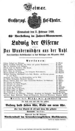 Ludwig der Eiserne oder: Das Wundermädchen aus der Ruhl