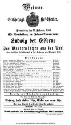 Ludwig der Eiserne oder: Das Wundermädchen aus der Ruhl