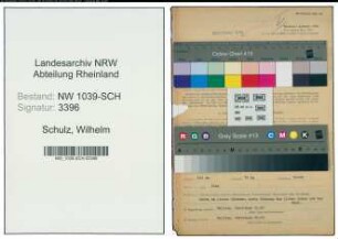 Entnazifizierung Wilhelm Schulz , geb. 08.09.1908 (Magazinwaerter)
