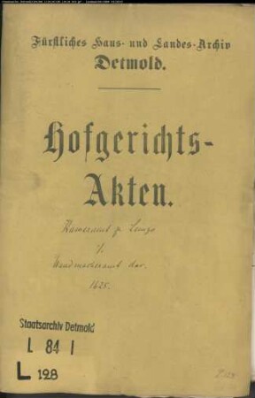 Lemgo, Krameramt gegen Wandmacheramt zu Lemgo - Verkauf von Hüten u. a.