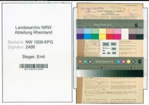 Entnazifizierung Emil Steger , geb. 06.06.1910 (Verkaeufer)