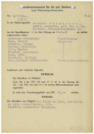 Burkhardt, Gottlieb