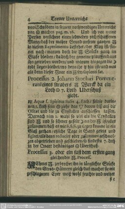 Processus 2. Johann Stochaei Pommerani eines Arabers [...] Werck da ein Loth [...] 7. Loth Uberschuß giebt