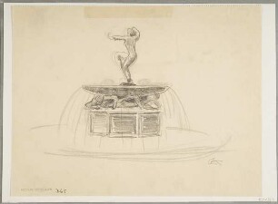 Entwurf 'Brunnen mit Tanzender'