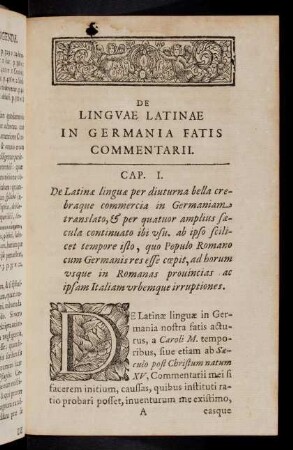 1-568, De Linguae Latinae