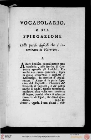 Vocabolario