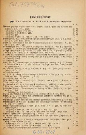 Antiquarischer Katalog von Ferdinand Steinkopf in Stuttgart. 214. 1879