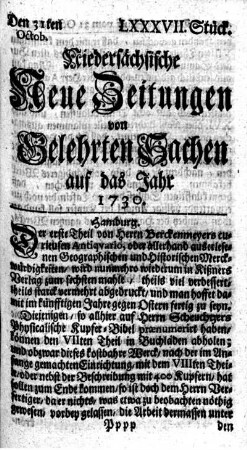 LXXXVII. Stück.