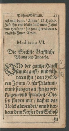Meditatio VI.