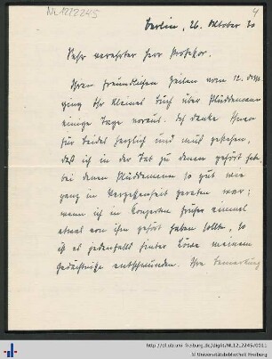 Brief vom 26.11.1930.