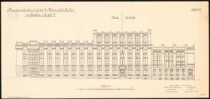 Friedrich-Wilhelms-Universität (Humboldt-Universität) Berlin. Pharmazeutisches Institut in Dahlem: Vorderansicht 1:100