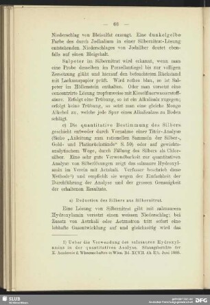 c) Die quantitative Bestimmung des Silbers