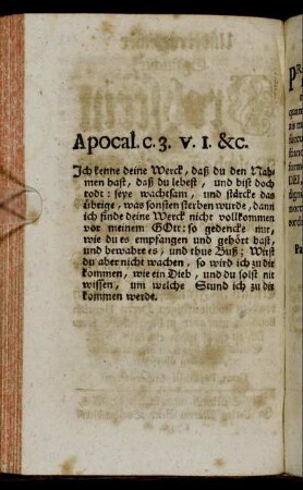 Apocal. c.z. V.I. &c.