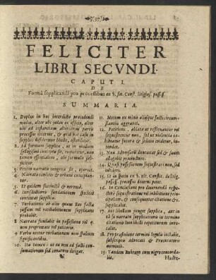 Feliciter Libri Secundi ...
