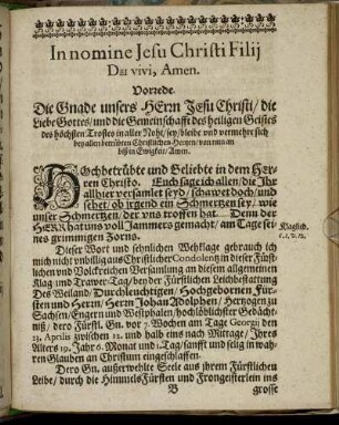 [Christliche Leich- und Trost-Predigt.]