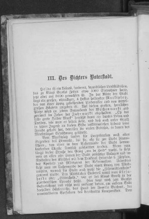 III. Des Dichters Vaterstadt.