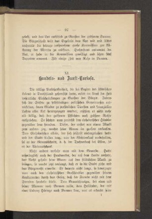 XI. Handels- und Zunft-Curiosa.