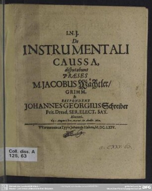 De instrumentali caussa