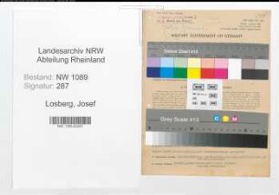 Entnazifizierung Josef Losberg , geb. 04.10.1914 (Polizeibeamter)
