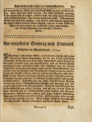 Am vierzehnten Sonntag nach Trinitatis.