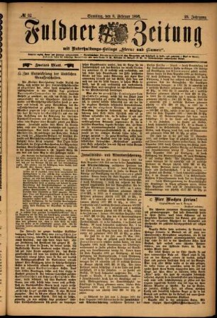 Zweite Ausgabe vom Samstag, den 08. Februar 1896.