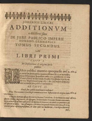 Ad Caput II. Unde Ius publicum hauriendum?