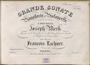 Grande sonate : pour le pianoforte et violoncelle ; oeuv. 14