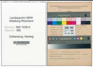 Entnazifizierung Hedwig Ocklenburg , geb. 15.09.1919 ()
