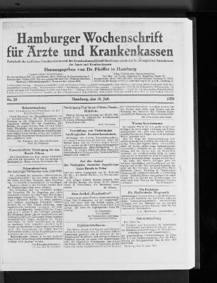 Vereinigung Hamburger Ohren-, Nasen-, Halsärzte.