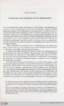 Kaisertum und Papsttum im 12. Jahrhundert