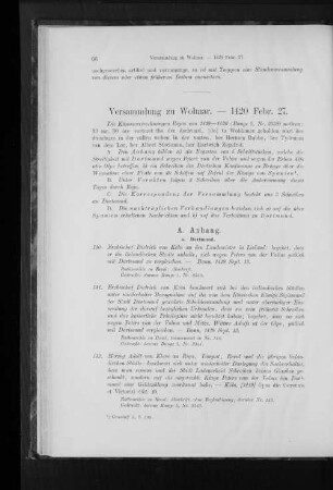 Versammlung zu Wolmar. - 1420 Febr. 27.
