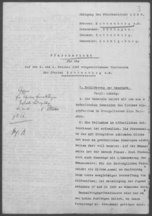 Rottenburg mit Nebenorten: Pfarrbericht 1936
