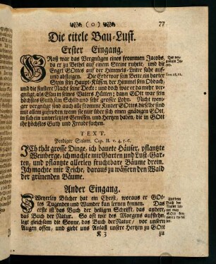 77-93, Die eitele Bau-Luft