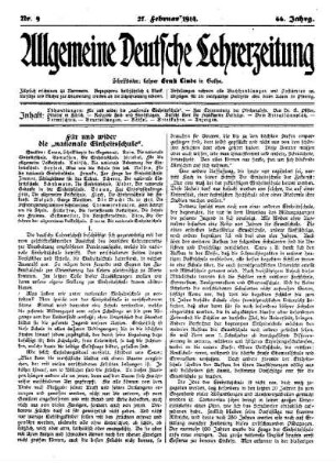 Für und wider die nationale Einheitsschule