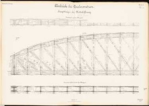 Oderbrücke, Niederwutzen: Hauptträger der Mittelöffnung: Draufsicht, Schnitte 1:20
