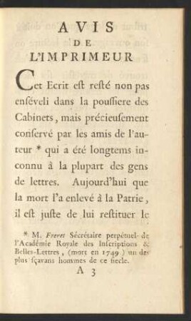Avis De L'Imprimeur