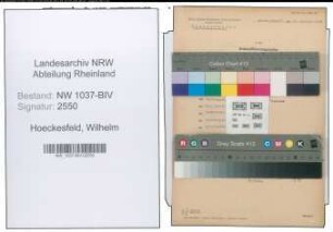 Entnazifizierung Wilhelm Hoeckesfeld , geb. 18.09.1903 ()