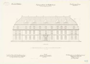 Kadettenhaus der Garnison Potsdam Ergänzungsbauten: Dienstwohngebäude Nr. 2: Aufriss Südansicht 1:100