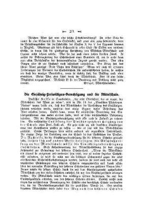 Die Einjährig-Freiwillig-Berechtigung und die Mittelschule