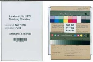 Entnazifizierung Friedrich Assmann , geb. 13.07.1890 (Schlosser)