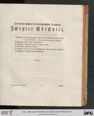 Des vierten Bandes der physiognomischen Fragmente zweyter Abschnitt