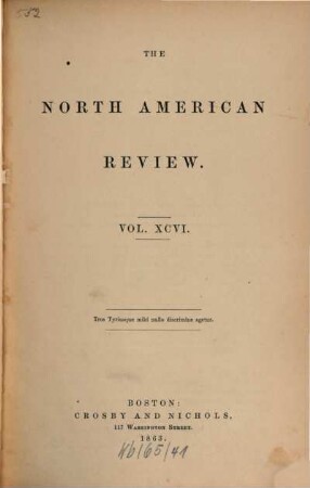 The North American review, 96. 1863
