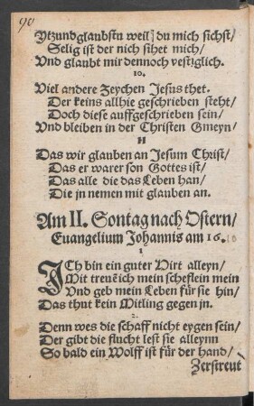 Am II. Sontag nach Ostern ...