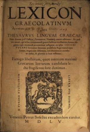 Lexicon Graeco-latinum