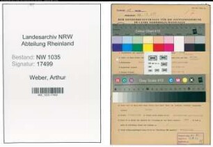 Entnazifizierung Arthur Weber , geb. 02.05.1898 (Bueroangestellter)