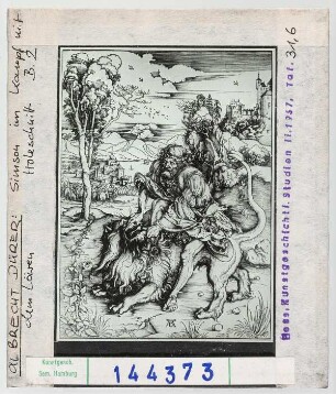 Albrecht Dürer: Simson im Kampf mit dem Löwen