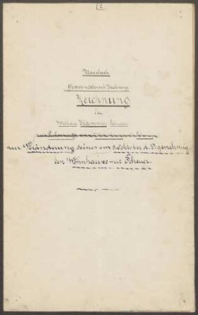 Kemmler, Wilhelm, Schneider Bau eines Wohnhauses mit Scheune