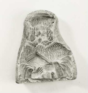 Matritze mit Halbfigur : Ornamentmatritzen für Muster auf Keramik, 16. Jh.