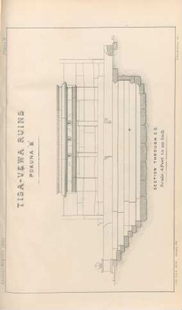 Plate "F". Tisa-Vewa Ruins. Pokuna "B". Section through C.D.