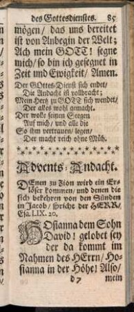 [Advent/Heilig Abend/Neujahr/Heil. Drei Könige]